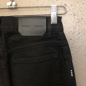 Proenza Schouler Black denim crop flare jeans